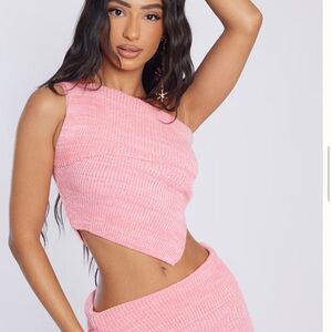 PrettyLittleThing Pink Knit Scarf